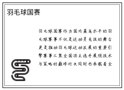 羽毛球国赛